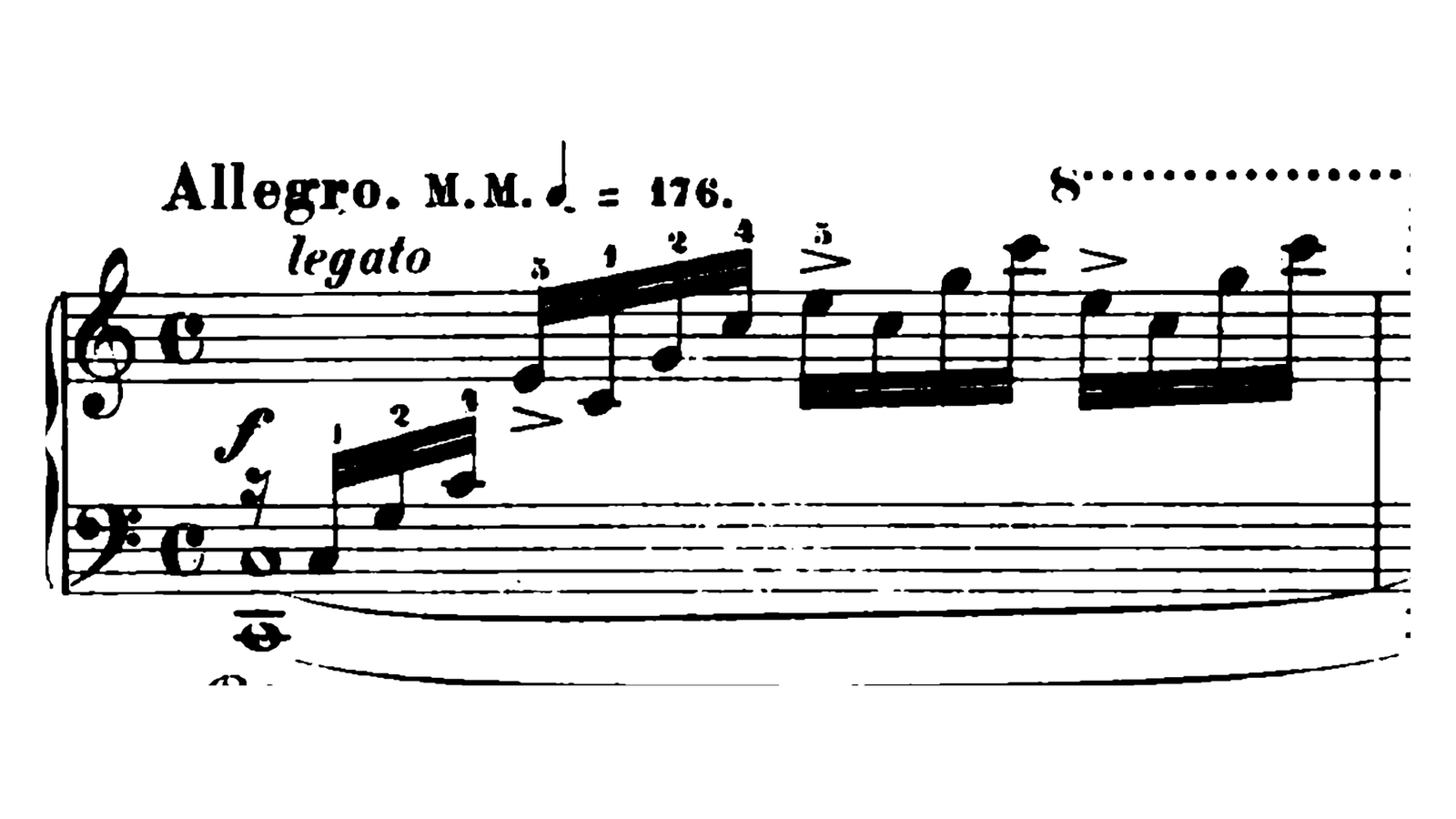 Chopin Etude Op. 10 No. 1, bar 1