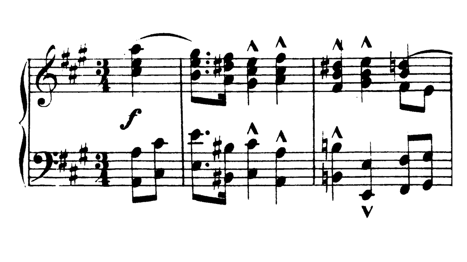 Schumann Important Event, Op. 15 No. 6, bars 1 to 3